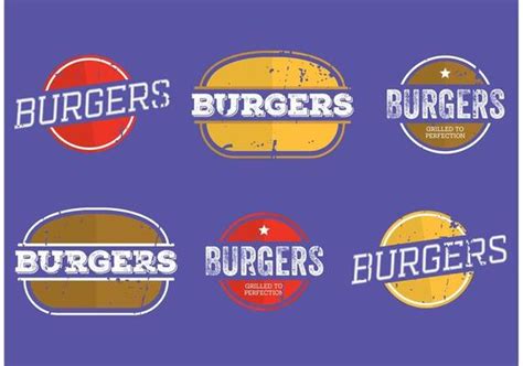 Retro Burger Vector Art, Icons, and Graphics for Free Download