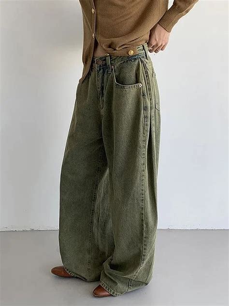 Jean Pants in 2024 | Wide leg denim, Jumpsuits for women, Clothes