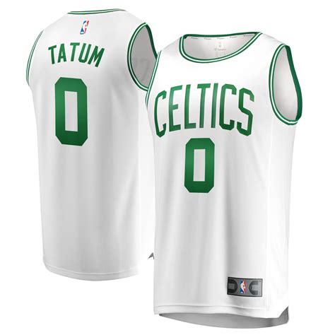 Fanatics - Jayson Tatum Boston Celtics Fanatics Branded Fast Break Replica Away Jersey White ...