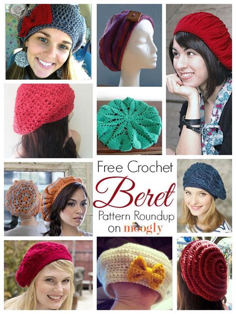 10 Free and Beautiful Beret Crochet Patterns - Moogly | Crochet beret pattern, Crochet beret ...