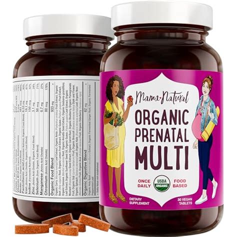 Mama Natural 100% Organic Prenatal Vitamin - Organic Shortlist