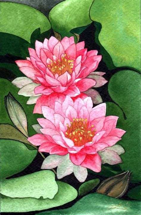 40 Peaceful Lotus Flower Painting Ideas - Bored Art