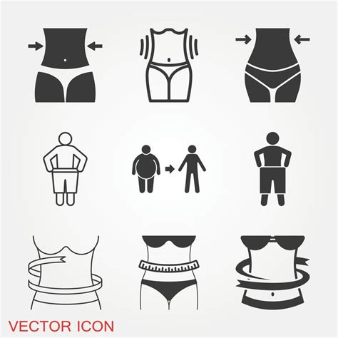 Weight Loss Icons Set 2394177 Vector Art at Vecteezy