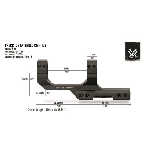 Vortex Sport Cantilever 1" Scope Mount, 2" Offset - 697374, Scope Rings & Mounts at Sportsman's ...