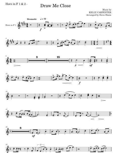 Draw Me Close to You - Kelly Carpenter Sheet music for French horn (Solo) | Musescore.com