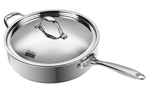 Cooks Standard 10.5 Inch 4 Quart Stainless Steel Saute Pan, Multi-Ply ...