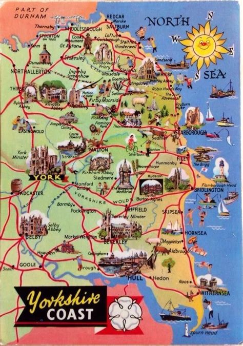 Yorkshire Tourist Attractions Map