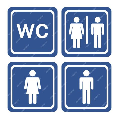 Premium Vector | Set of toilet signs vector