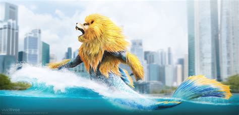 Merlion The Legend, a concept of the mythical creature of Singapore. Created for my current ...