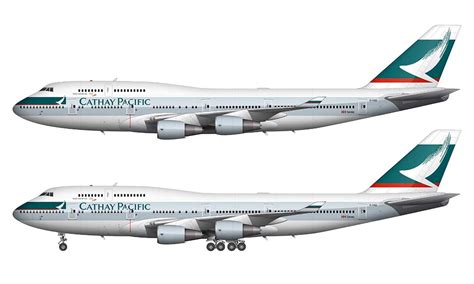 Cathay Pacific 747-412 side view illustration – Norebbo