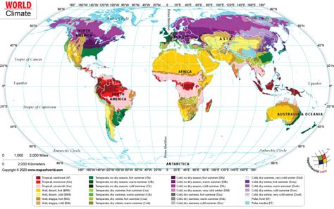 Climate Zones World Map - Alissa Madalena