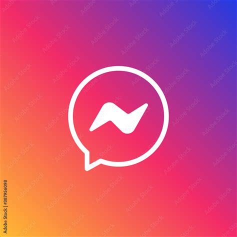 IG dm Social media icon isolated on gradient background. Direct symbol ...