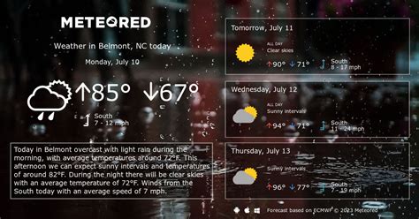 Belmont, NC Weather 14 days - Meteored