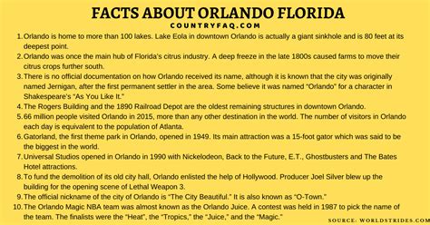 25 Interesting, Fun, Cool Facts About Orlando, Florida, USA - Country FAQ