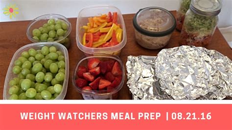 Weight Watchers Meal Prep | 08.21.16 - YouTube