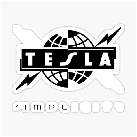 "Tesla Band Logo" Sticker by wolferobertt | Redbubble