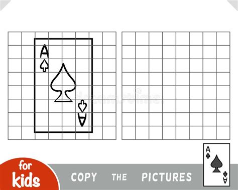 Copy the Picture, Education Game for Kids, Playing Cards Stock Vector - Illustration of diamonds ...