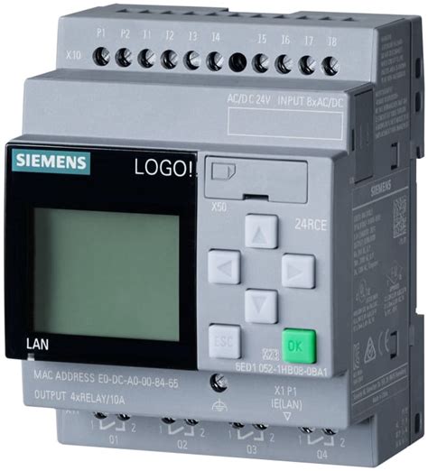 6ED1052-1HB08-0BA1 Siemens | Controlador lógico Siemens LOGO!, 24 V dc, 12 entradas tipo Digital ...