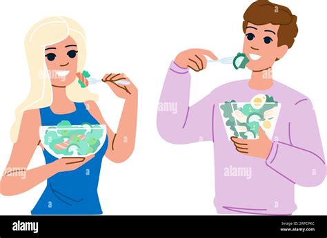 fresh salad bowl vector Stock Vector Image & Art - Alamy