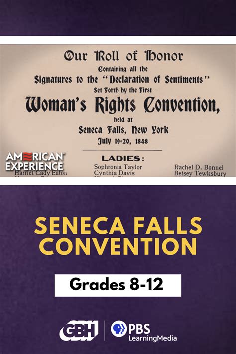 Seneca Falls Convention | The Vote | Seneca falls convention ...