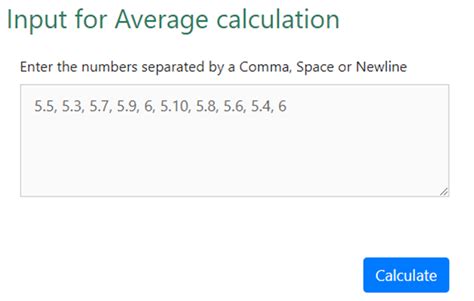 Average Calculator | Find The Average Of A Sequence Of Numbers