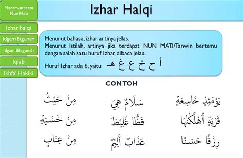 Soal Tes Hukum Bacaan Idhar Ikhfa Iklab | Materi Soal