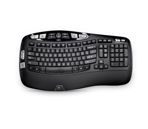 Logitech Business K350 Wave Wireless Keyboard with Built-in Palm Rest