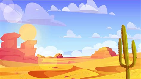 Desert Scenery - Cartoon Free Background Loop - YouTube