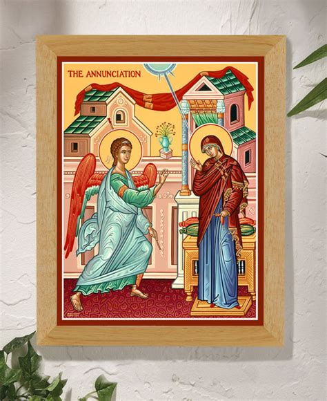 Annunciation Original Icon 20 tall, Original Festal Icons: Monastery Icons