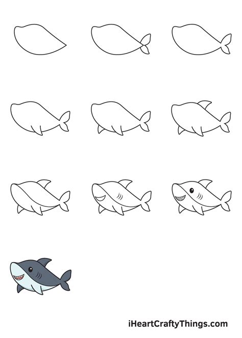 Easy Things to Draw Easy Things to Draw Step by Step for Kids Shark - Kean Whernswille