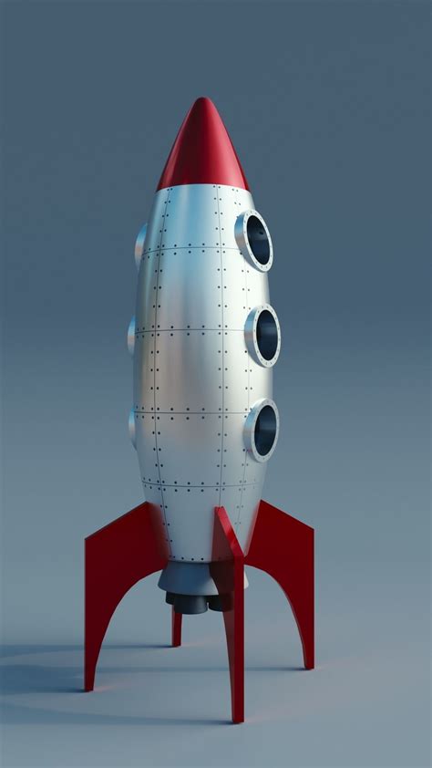 Stylized Rocket Model 3D model | CGTrader