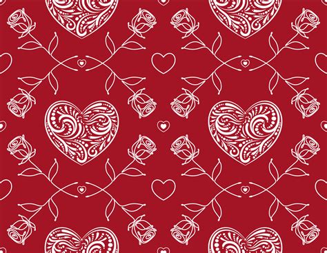 Red And White Heart Patterns