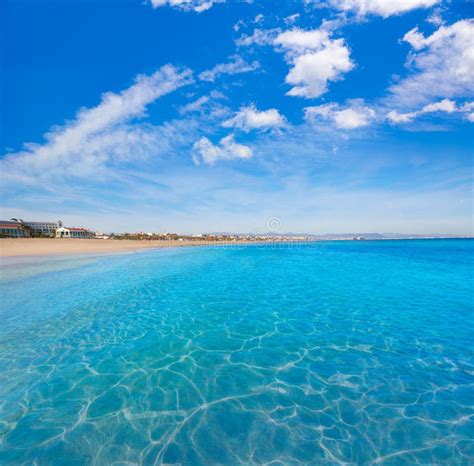 Valencia Malvarrosa Beach Las Arenas Spain Stock Photo - Image of ...