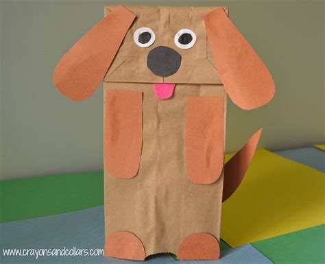 Dog Paper Bag Puppet Template