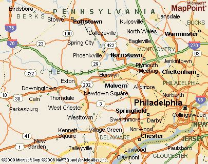 Malvern, Pennsylvania Area Map & More