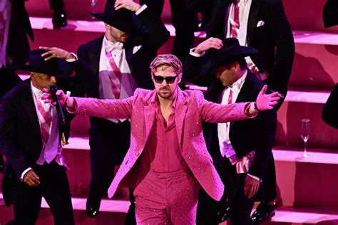 2024 Oscars: Ryan Gosling's hot pink 'I'm Just Ken' performance