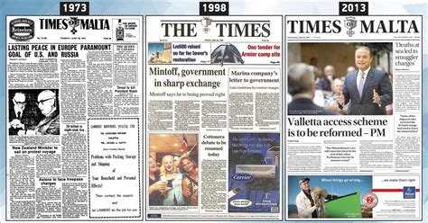 June 26: The front page of Times of Malta 10, 25 and 50 years ago