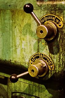 Lathe levers | Photos from around the shopfloor. | Trevor King | Flickr