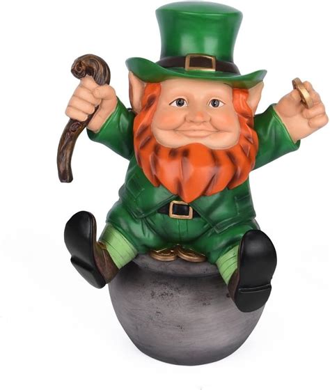 Amazon.com: Sleken Leprechaun Figurine - Decorative Figure for St ...