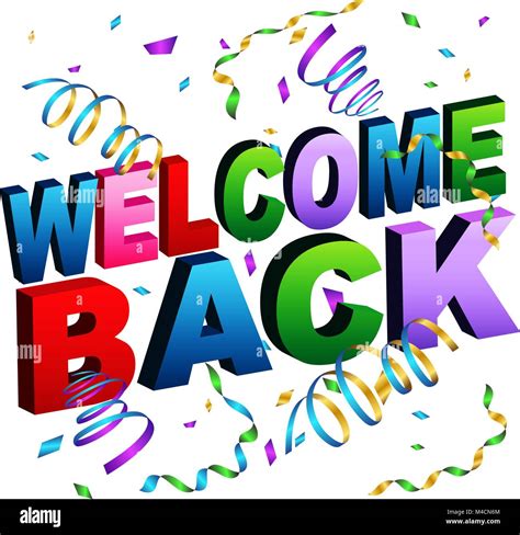 An image of a welcome back Message Stock Vector Image & Art - Alamy