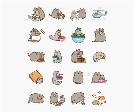 Pusheen Eats Stickers , Free Transparent Clipart - ClipartKey