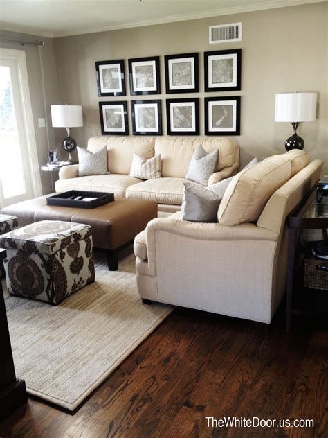 Brown Leather Sofa Living Room Ideas - Cream And Brown Leather Sofa ...