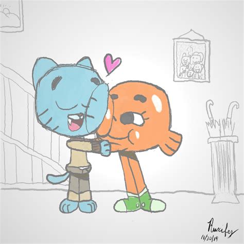 TAWoG - Gumball and Darwin Hug Sketch by Ruxify on DeviantArt