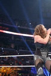 Stephanie McMahon in a Tight Leather Outfit - WWE SummerSlam in Los ...