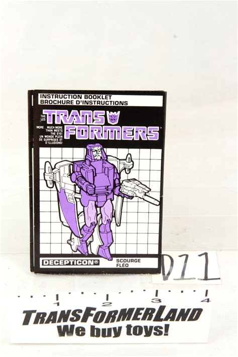 Transformers® G1 Scourge Instructions SKU 322080 | Transformerland.com ...