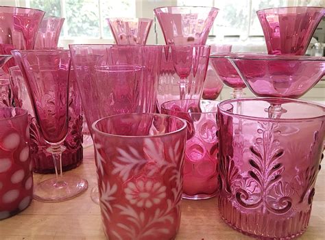 Collecting cranberry glass