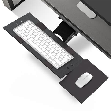 Buy KT1 Ergonomic Under-Desk Computer Keyboard Tray. Adjustable Height Angle Negative tilt ...