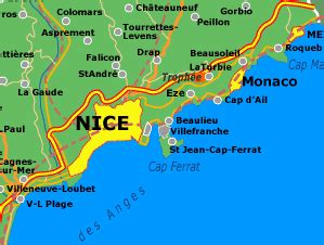 Map Of Nice And Monaco - Western Europe Map