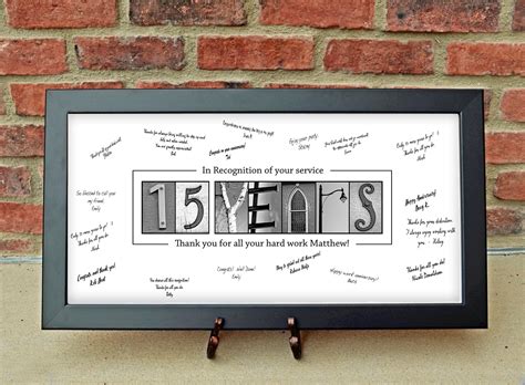 15 Year Work Anniversary Gift Personalized Employee - Etsy