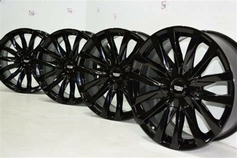 22″ Cadillac Escalade Platinum Black Factory OEM ORIGINAL wheels rims 2020 2021 2022 2023 2024 ...